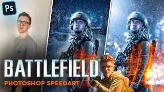 Фотошоп обработка в стиле BATTLEFIELD | Photoshop photomanipulation speed art
