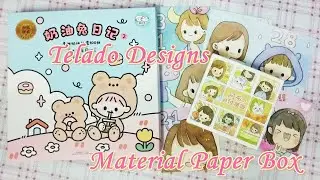 Telado Material Paper Box & Stickers Journaling #unboxing #cute