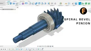 FUSION 360 || SPIRAL BEVEL GEAR PINION  || HELICAL GEAR || MODELLING || ASSEMBLY