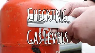 Checking gas level in the caravan or motorhome