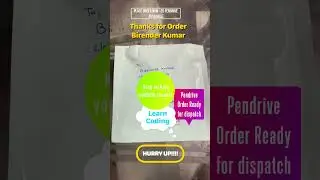 Thanks for Order Pendrive #Birender Kumar #coding #programming #courses #asp.net