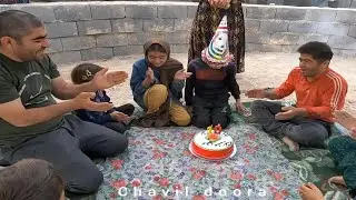 The simplest birthday celebration in the world in a nomadic family