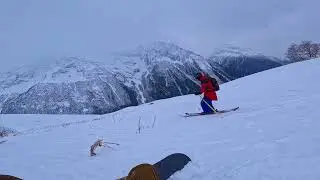 Домбай Южный склон, знакомство.  4к часть первая)