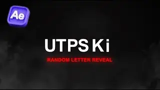 How to make a RANDOM LETTER REVEAL! (After Effects)