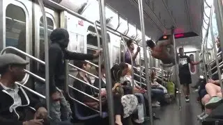 Subway Dancers on the Q Train, NYC 2016