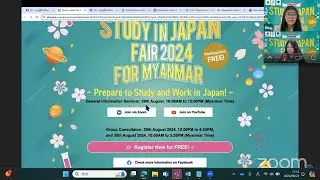 For Myanmar: Pre-seminar for Online Study in Japan Fair 2024