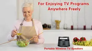 SIMOLIO Voice Clarity Portable Wireless TV Speakers for Seniors and Hard of Hearing SM-621D