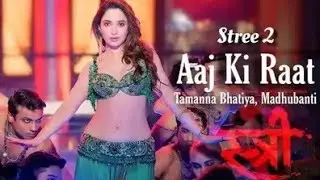 Aaj Ki Raat - Lyrical | Stree 2|Tamannaah Bhatia|Rajkummar Rao|Sachin-Jigar|Madhubanti|Divya|Amitabh