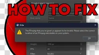 How To Download FFMPEG For Krita - Exporting Animations Tutorial