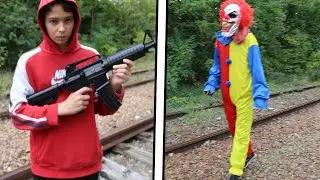 JE PIEGE UN CLOWN TUEUR AVEC UNE ARME!! (épisode4)