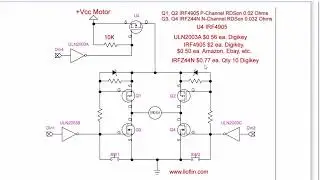 H-Bridge with ULN2003A Transistor Array vs MOSFET Input