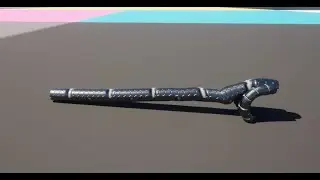 cylinder Worm 0.4 | procedural animation | physics control | Unreal Engine 5