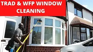 Traditional and water fed pole window cleaning.
