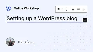 Setting up a WordPress blog