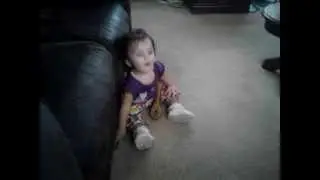 Kori takes apart Grandma's Recliner (16 months)