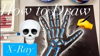 How to Draw X-Ray Hand - EASY for Kids #art #halloween #mrschuettesart