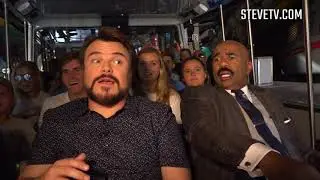 Jack Black and Steve Harvey Crash a Universal Tram Tour
