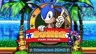 Sonic Fan Remix (Demo) - Sonic Fangame | Walkthrough [Speedrun]