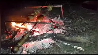 жарим шашлык на природе .в честь 50 подписчиков.