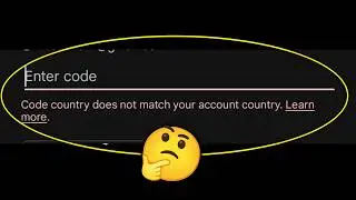 Code country does not match your account country problem solve | Google Play Store Redeem Code