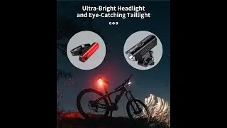 Level Bicycle Light 1300 Lumen USB Rechargeable LED Headlight Waterproof Rear Lamp