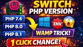 WAMP Server me PHP Version Change + Environment Setup 🔥 | 1 Click Trick (2026)