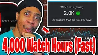 HOW TO GET 4000 PUBLIC WATCH HOURS FAST ON YOUTUBE! (3 EASY ACTIONS)