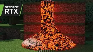 Minecraft - RTX On/Off (Realistic Lava Simulation)