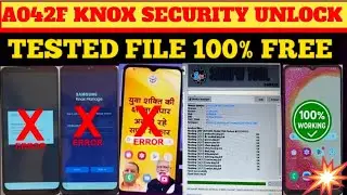 Samsung A042F Knox manage remove || free tested file government phone 