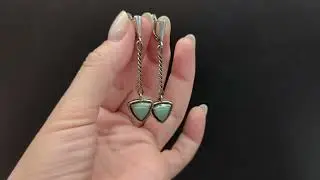 Серьги длинные с авантюрином