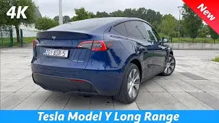 Tesla Model Y Long Range 2023 - FIRST look in 4K (Exterior - Interior) Deep Blue Metallic