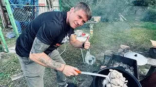 ОДЖАХУРИ в Казане на Костре из Свинины!