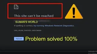 This Site Can't be Reached Problem solved 100% || Chrome, Firefox