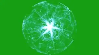 Plasma Energy on Green Screen Bacground