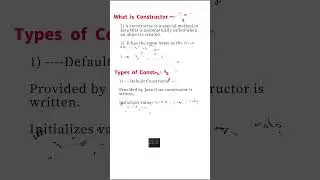 Java Constructor Explained in 60 Seconds 🔥 | Types of Constructors in Java | Java Tutorial