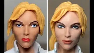 Repainting old Marvel Legends Sharon Carter before Face Printing