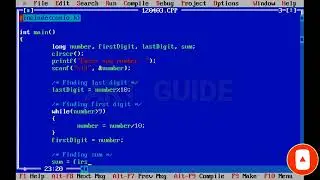 C Program to Find Sum of First Digit and Last Digit of aNumber/Loop (for, while, do-while)/akt guide