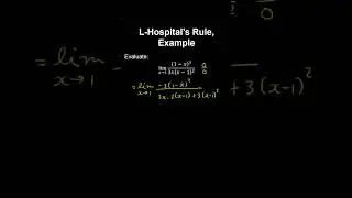 L'Hospital's Rule, Derivative, Limits, Example - Calculus