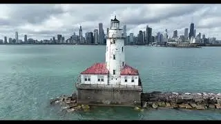 Drone Flight to Chicago Harbor Lighthouse