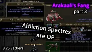 Affliction Spectres are OP for this (PoE 3.25 Settlers) Arakaali's Fang part 3