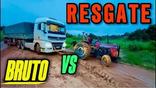 TRATOR SEM FREIO RESGATOU A CARRETA