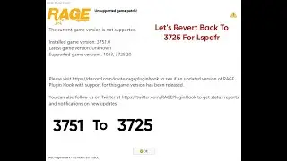 How to revert back to 3725 for LSPDFR Ragepluginhook