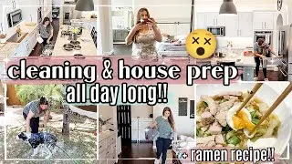 *NEW* ALL DAY CLEAN WITH ME 2023 :: Summer Cleaning Motivation, Vacation Prep + Ramen Noodle Recipe