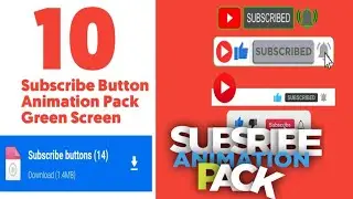 Subscribe Button Green Screen |Subscribe Green Screen Button Animation Video