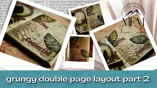 #artjournal GRUNGY ART JOURNAL PAGE LAYOUT PART 2 | ASMR Art Journal With Me