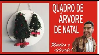Quadro de árvore de natal #arvoredenatal #enfeitedenatal #decoracaodenatal #diychristmastree