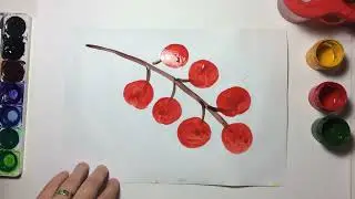 #56. Рисуем красную смородину с детьми 3-4 лет