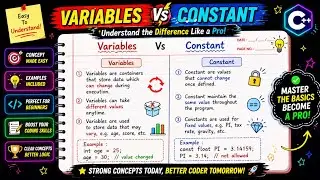 Difference Between Variables and Constants in C Programming