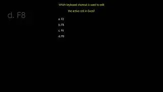 Which keyboard shortcut is used to edit the active cell in Excel