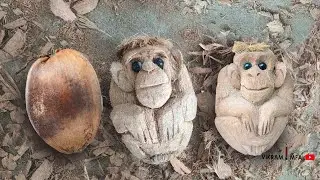 How to make a monkey from coconut handicrafts | home decore
